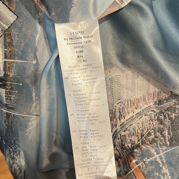 Navy & White Houndstooth Coat - Picture 6 of 6